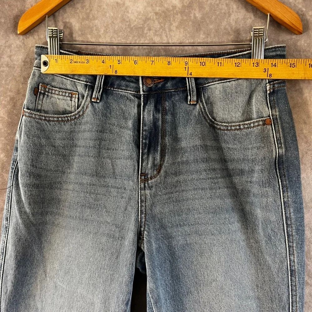 Judy Blue Boyfriend Jeans Womens 7/28 Blue Raw Hem‎ High Rise Stretch JB88818 MD